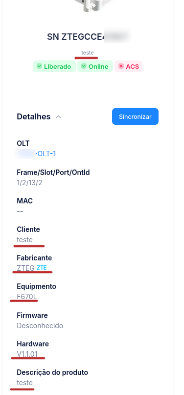 ZTE ONU Version